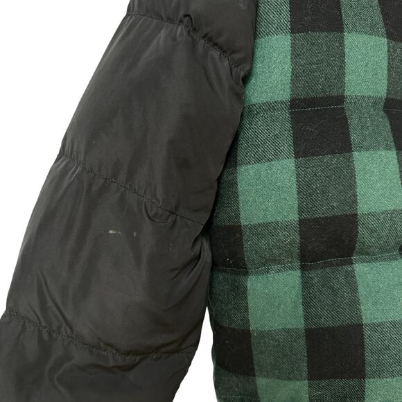 Tommy Hilfiger Coat Green Black Brown Buffalo Plaid Puffer Jacket Men's Large - Picture 6 of 11
